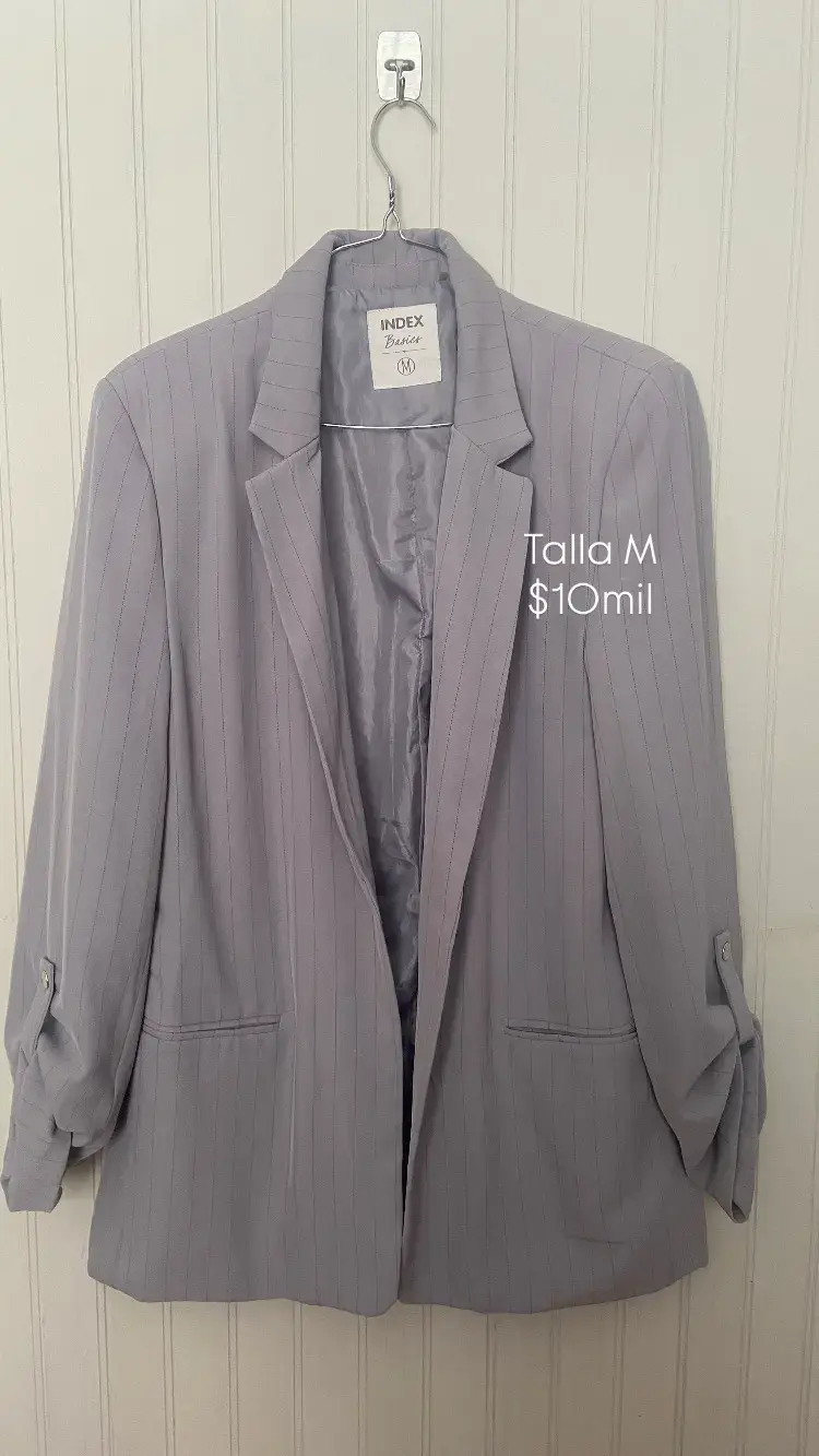 Blazer gris a rayas Index - 1