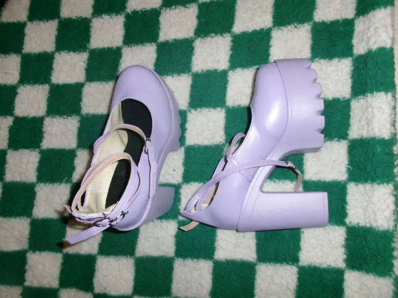 Zapatos plataforma lilas - 3