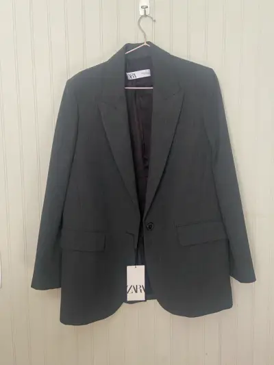 Blazer gris oscuro Zara - miniatura 1
