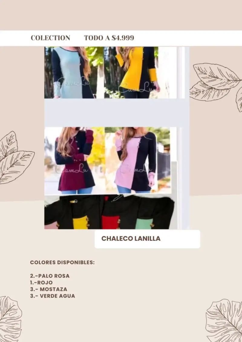 Chaleco de lanilla colorido