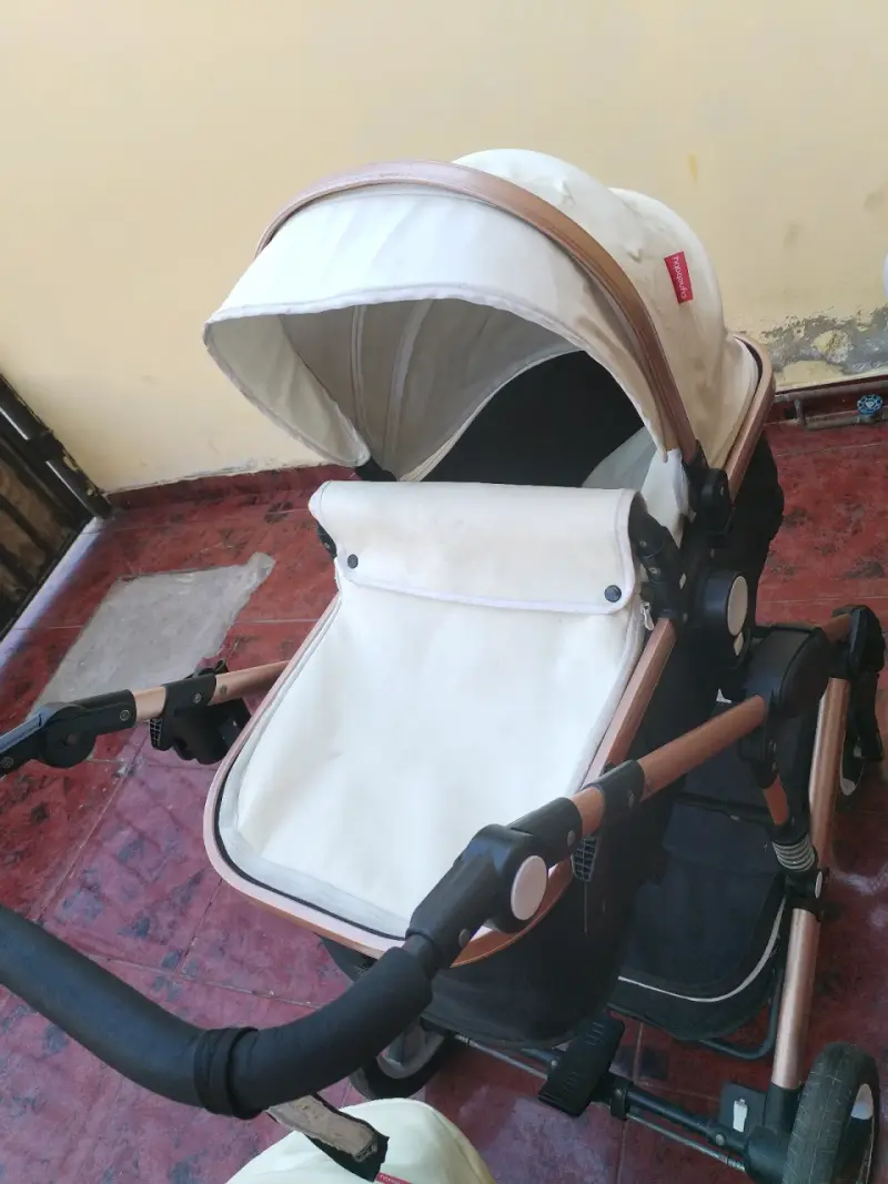 Coche de bebé 2 en 1 beige - 2