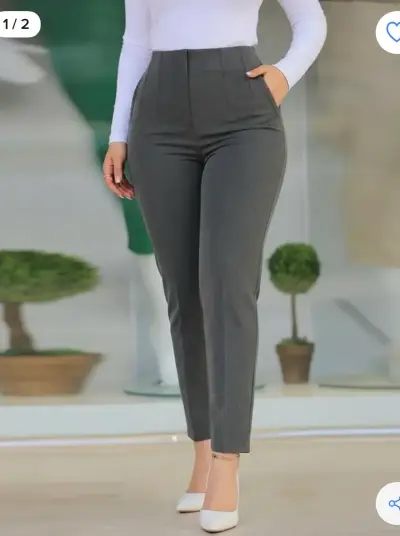 Pantalón gris tela origen chino - miniatura 1