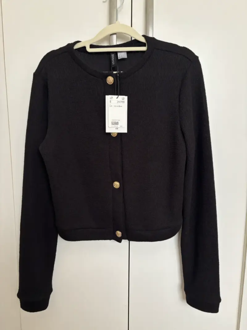 Cardigan H&M negro nuevo con etiqueta - 1