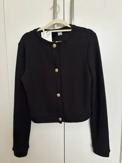Cardigan H&M negro nuevo con etiqueta - miniatura 2