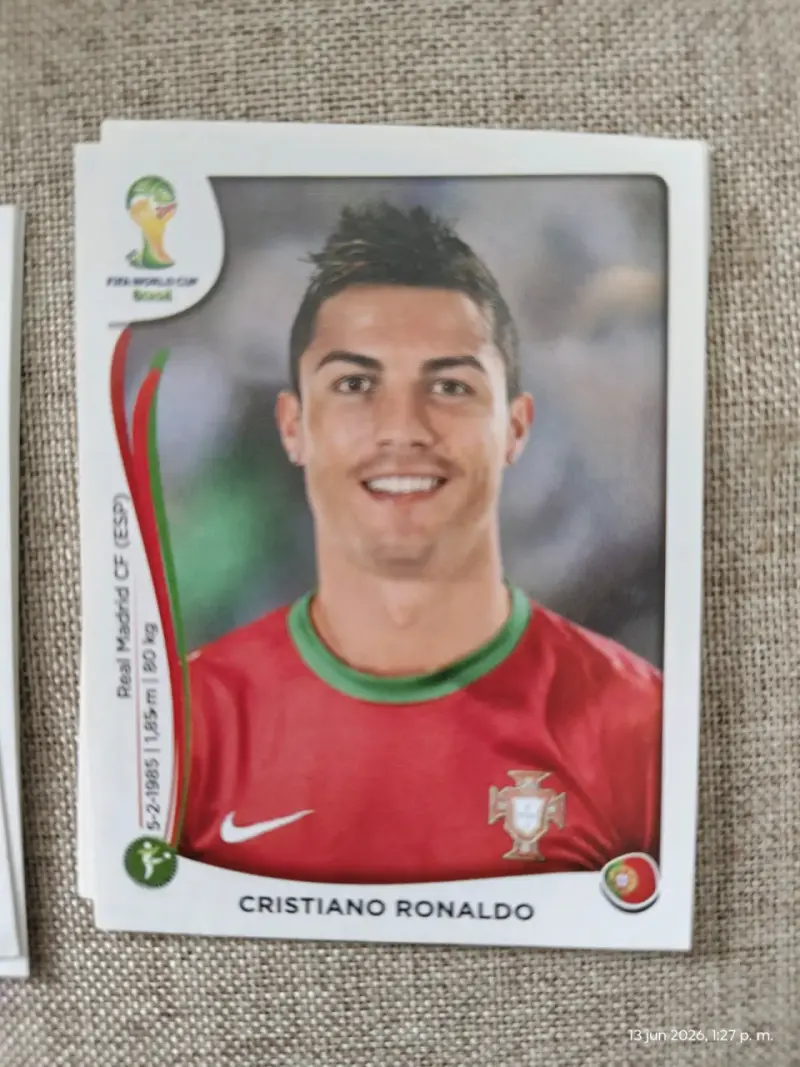 Lámina Cristiano Ronaldo Copa del Mundo 2014