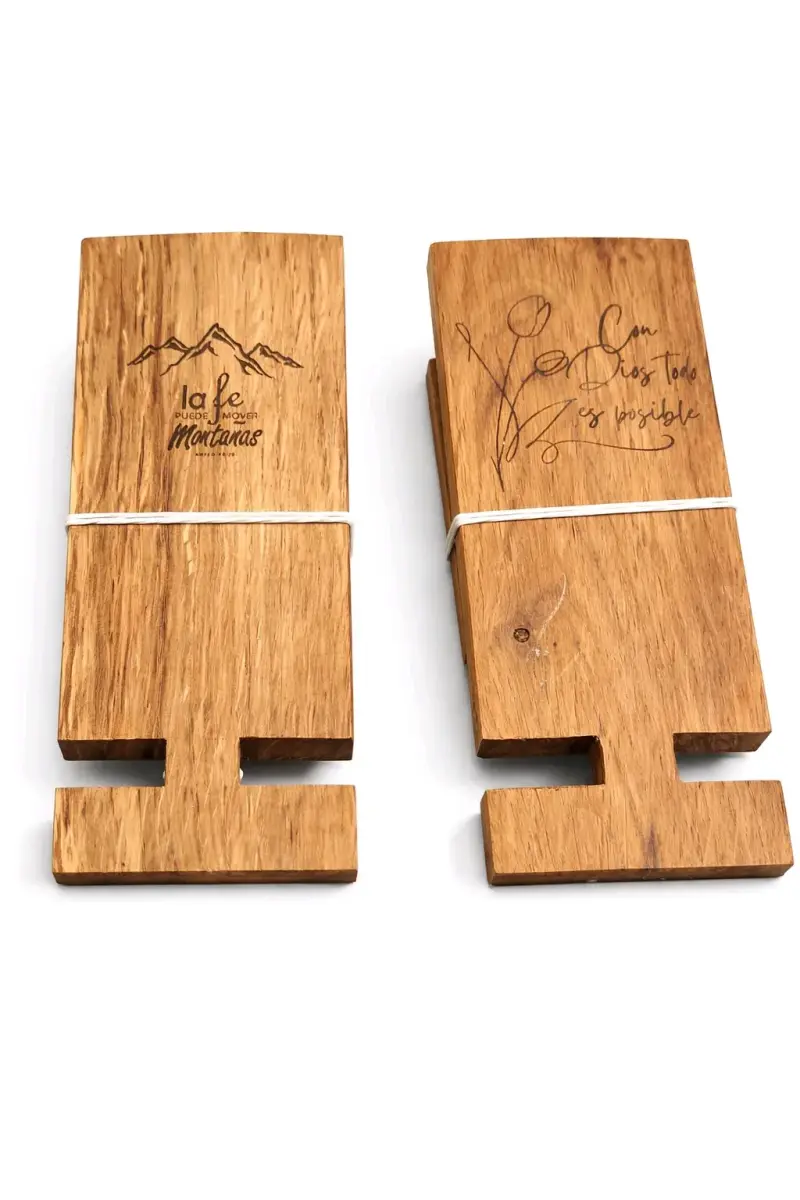 Soporte de madera para celular - 3
