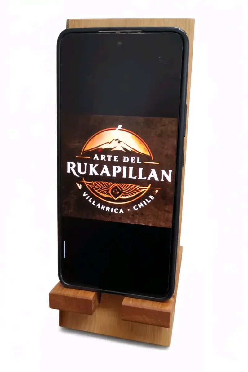 Soporte de madera para celular - 4