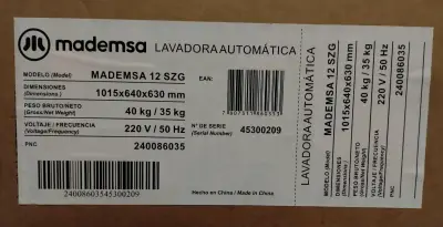 Lavadora automática Mademsa 12 SZG - miniatura 1