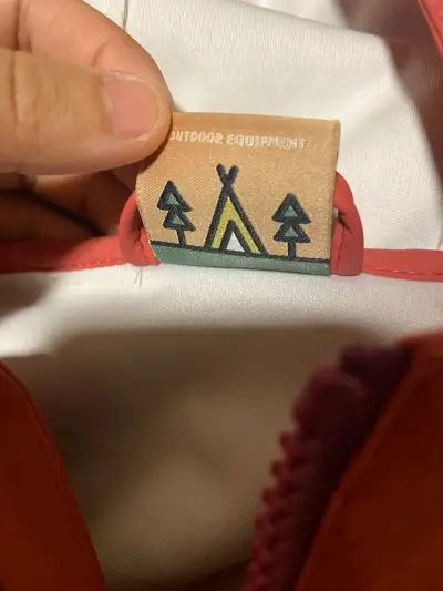 Chaquet impermeable lippí roja y marrón Talla 9y10 - miniatura 3