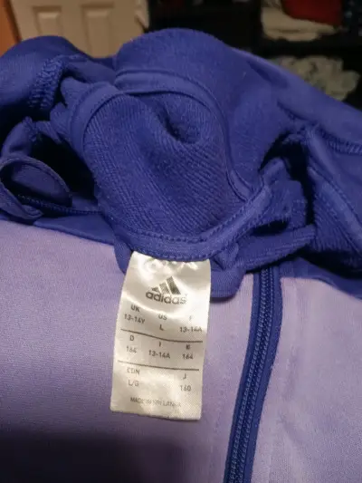Polerón Adidas con capucha morado - miniatura 2