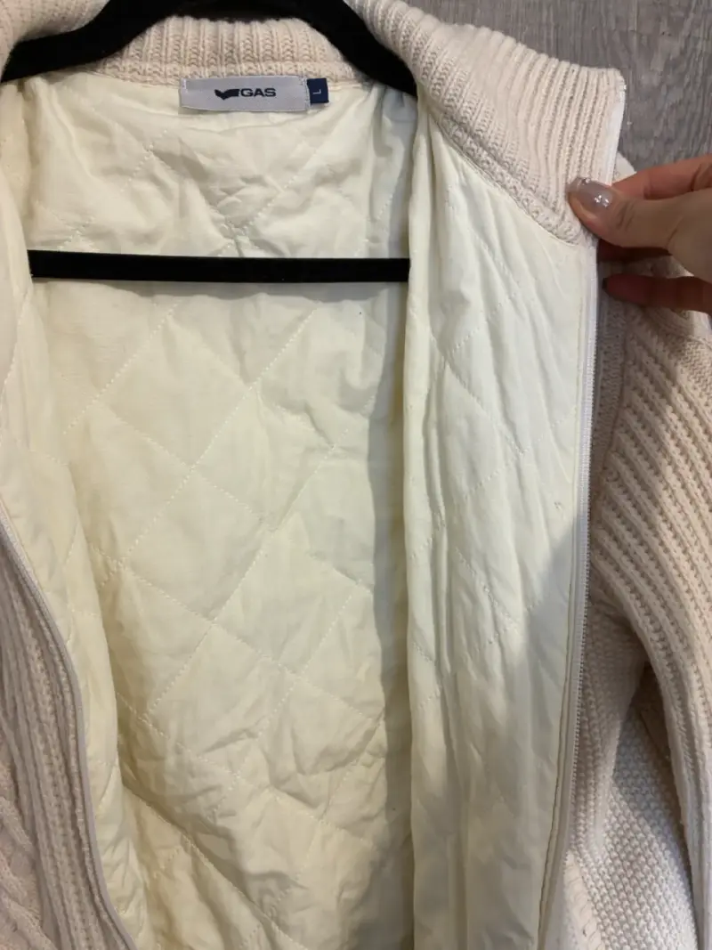 Chaqueta de lana blanco invierno - 2