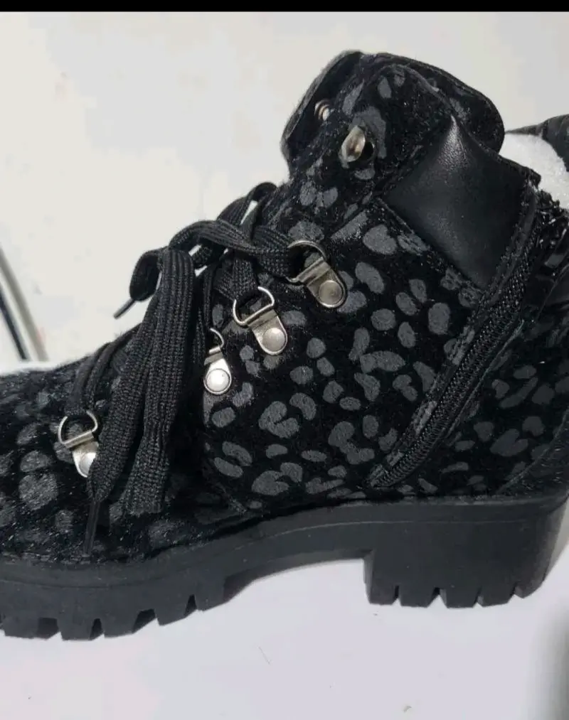Botines nuevos FES negros animal print - 4