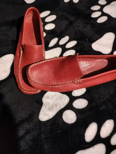 Mocasines de cuero rojos - miniatura 1