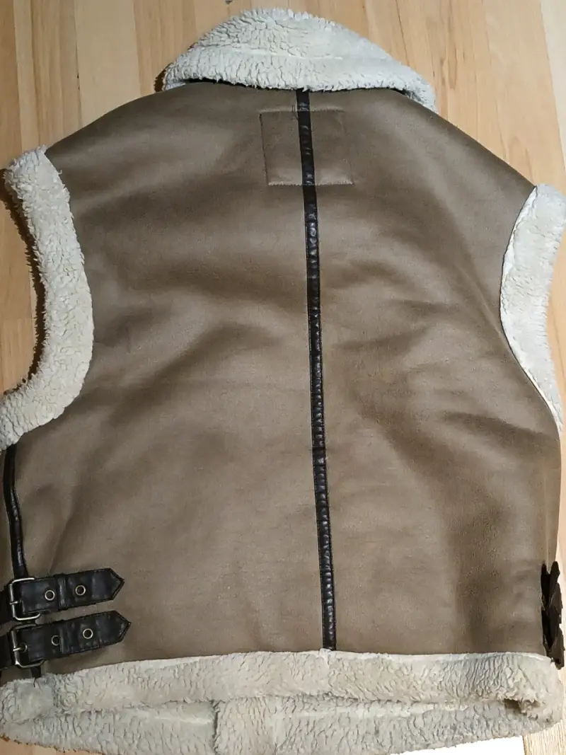 Chaleco Zara con lana beige - 2