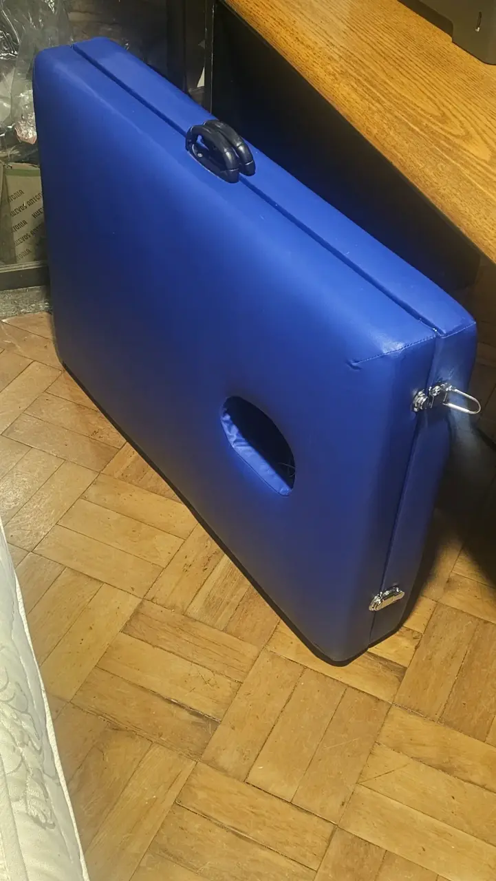 Camilla plegable azul