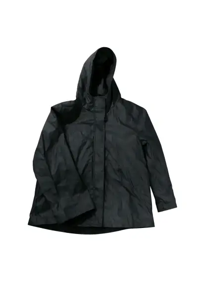 Chaqueta negra con capucha - miniatura 1