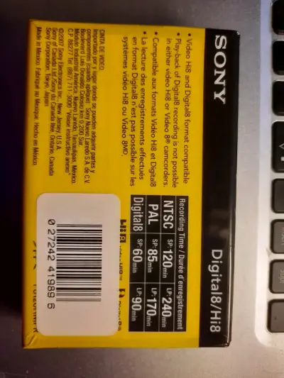 Cinta Sony Hi8 120 min nueva - miniatura 2