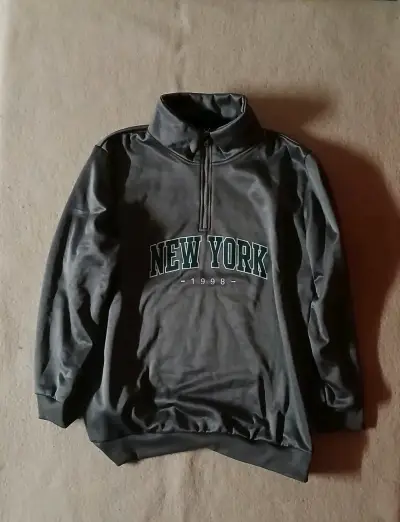 Polerón gris con cierre New York - miniatura 1
