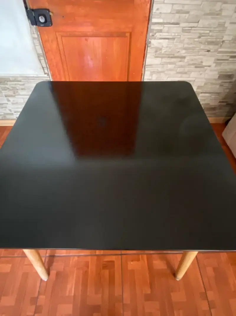 Mesa cuadrada negra moderna Eames - 2
