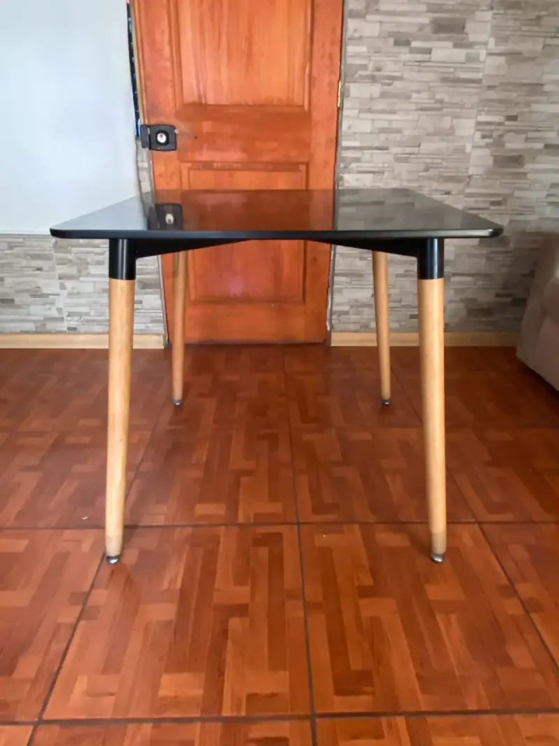 Mesa cuadrada negra moderna Eames - 5