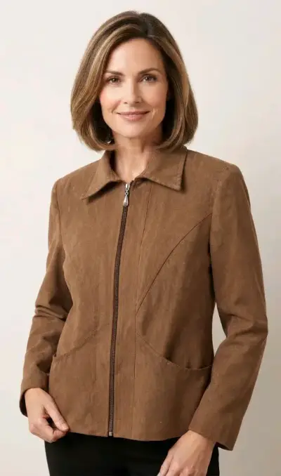 Talla 42 - Chaqueta forrada formal café - miniatura 1