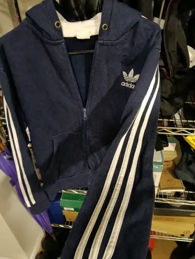 Polerón azul con capucha Adidas - miniatura 1