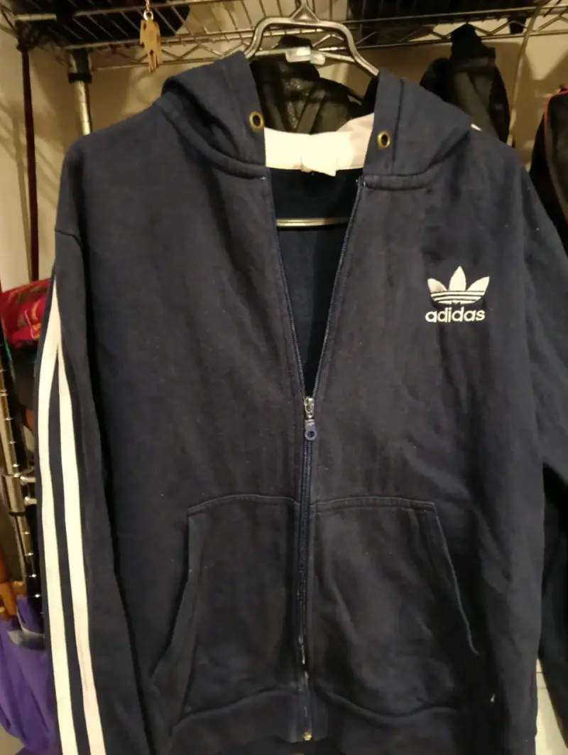 Polerón azul con capucha Adidas - 2