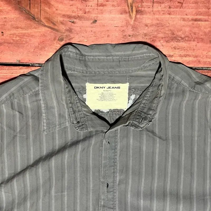 Camisa rayada gris hombre DKNY jean - 2