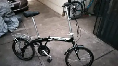 Bicicleta plegable negra - miniatura 2