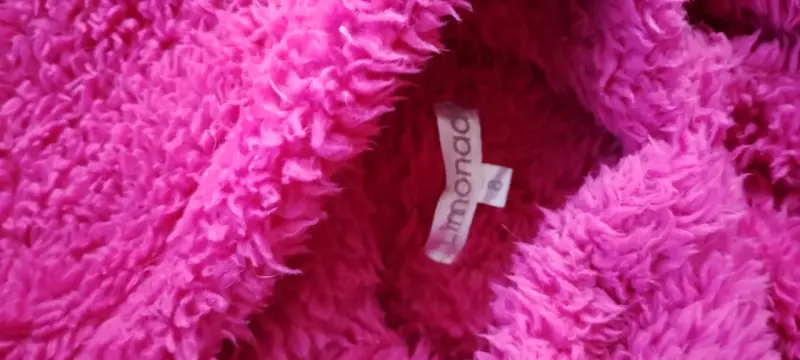 Abrigo peludo fucsia infantil - 3