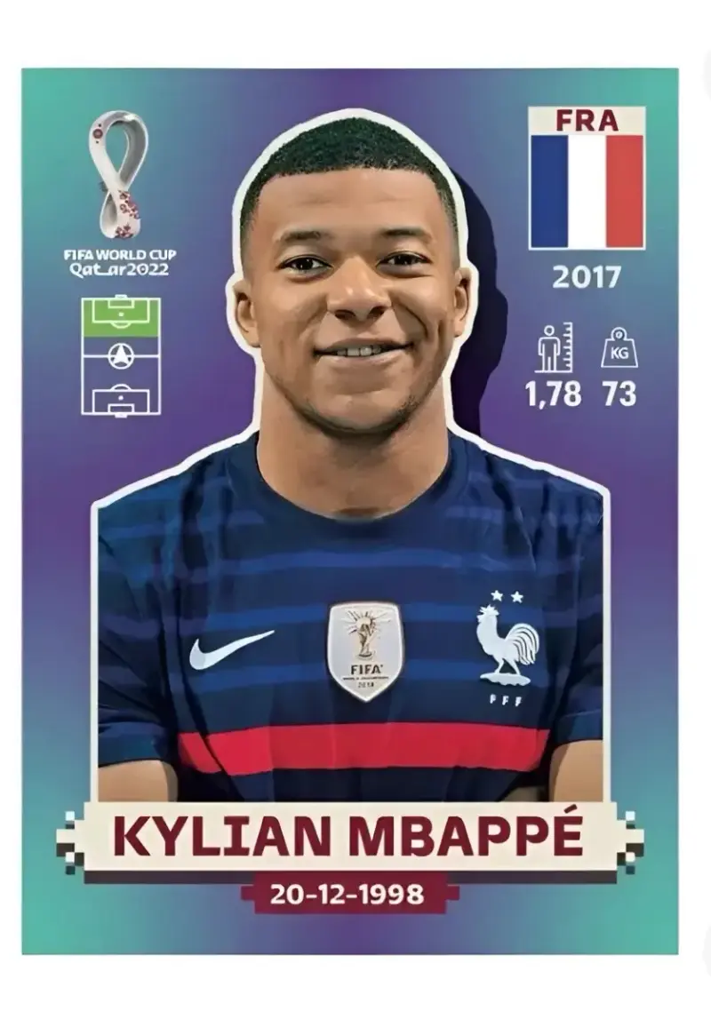 Estampa Kylian Mbappé FIFA 2022