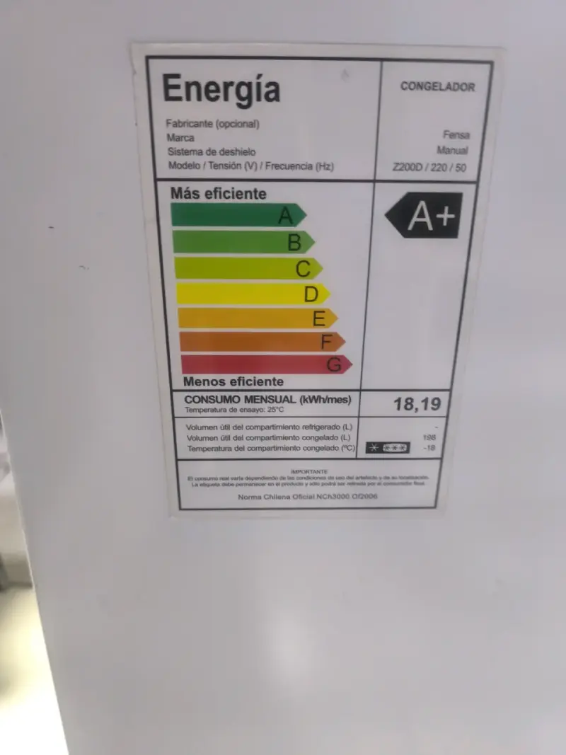 Congelador horizontal Fensa blanco 198lt - 4