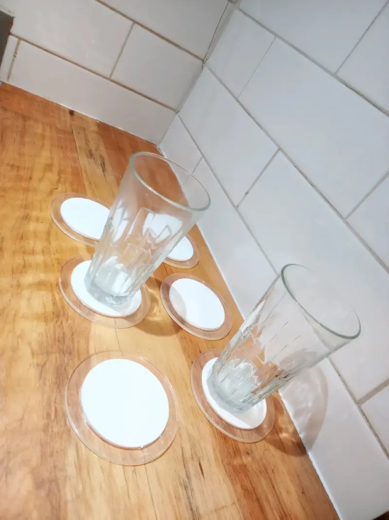 Set de posavasos transparentes - 2