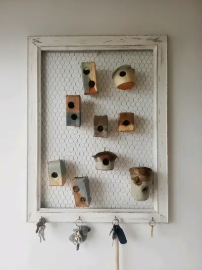 Marco porta suculentas,Colgador de llaves decorati - miniatura 1