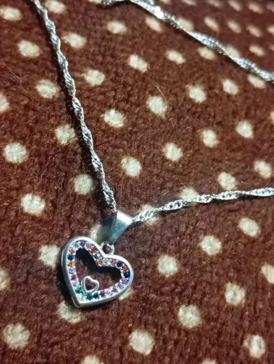 Aros de plata con corazones - miniatura 6