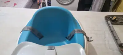 Silla para bebé azul con bandeja - miniatura 5