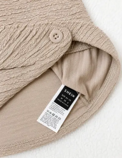 Chaleco  beige sin mangas - miniatura 3