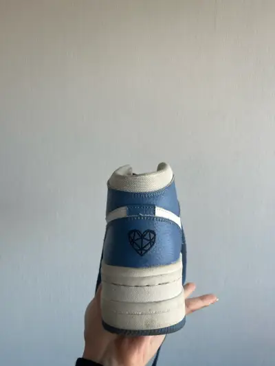 Zapatillas Cmoran plataforma blancas y azules - miniatura 2