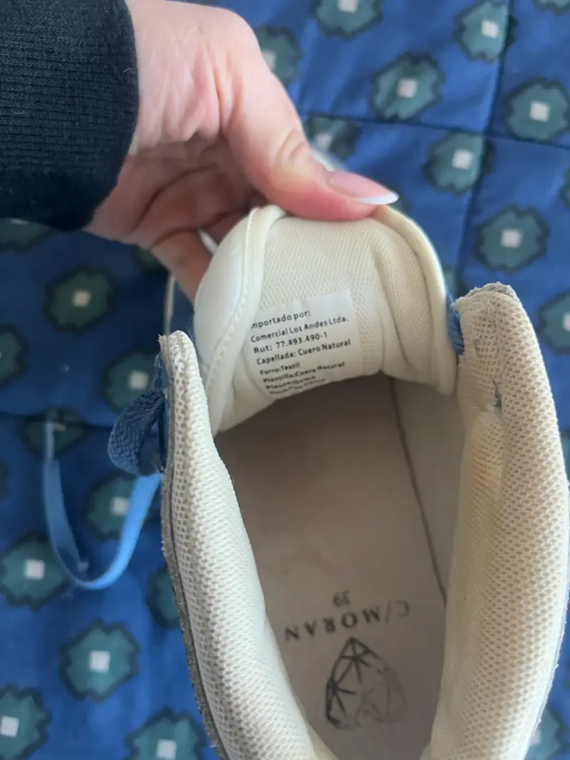 Zapatillas Cmoran plataforma blancas y azules - 3
