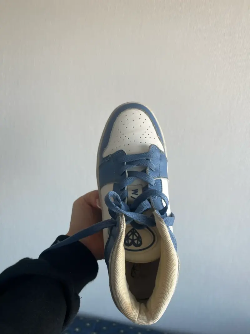 Zapatillas Cmoran plataforma blancas y azules - 4