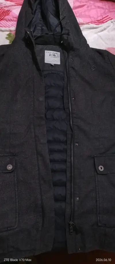 Parka gris con capucha Doite - miniatura 1