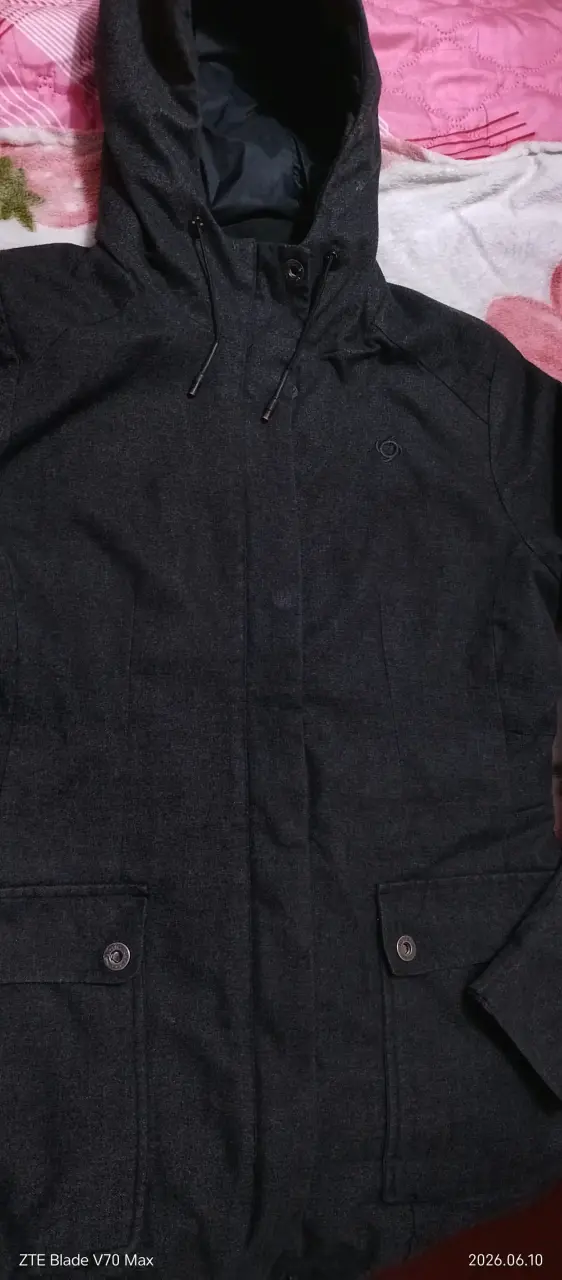 Parka gris con capucha Doite - 2