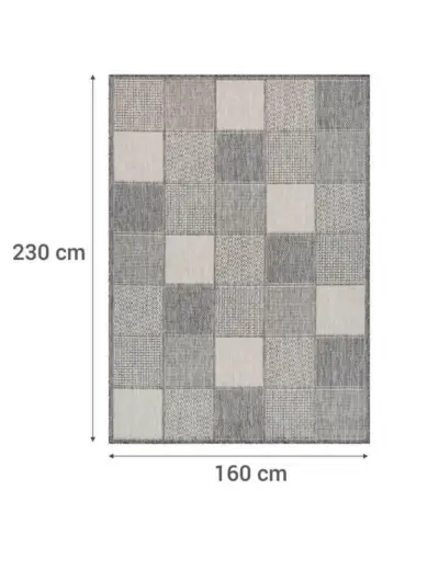 Alfombra Just home Collections gris moderna - miniatura 2
