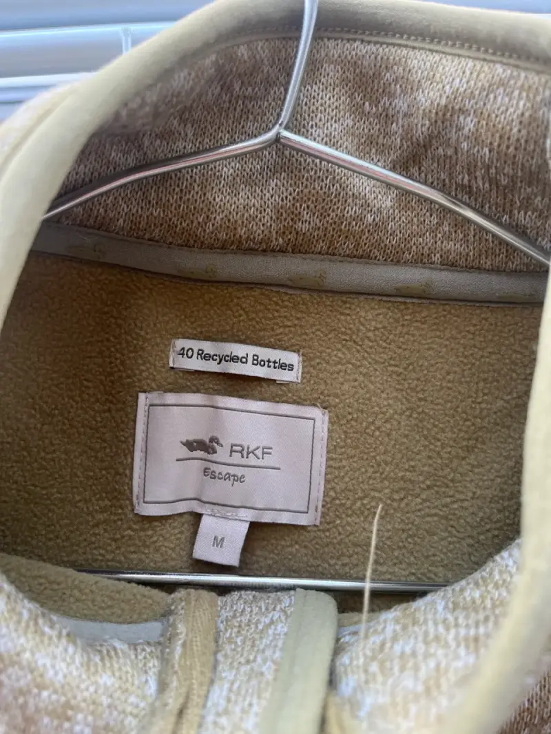 Chaqueta beige cierre completo - 3