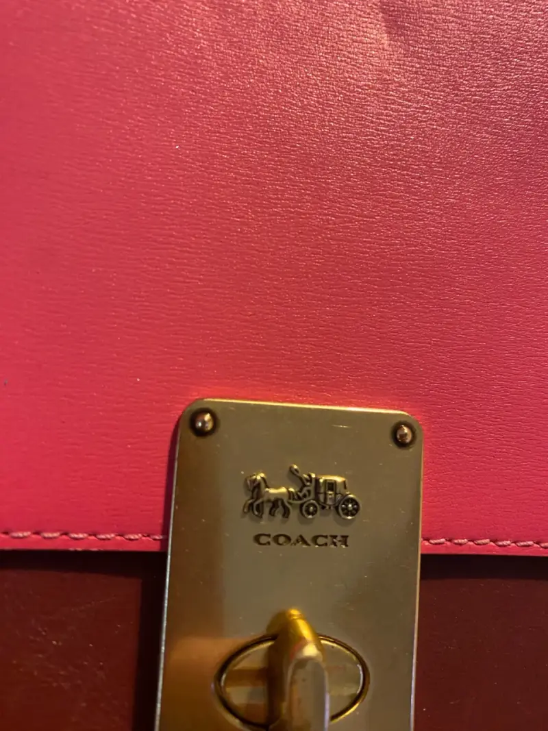 Cartera Coach rosa y burdeos - 2