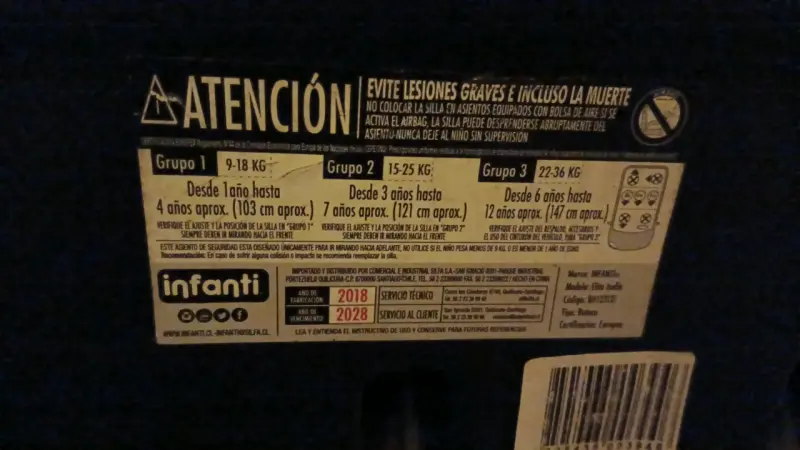 Silla de auto para bebé negra - 3