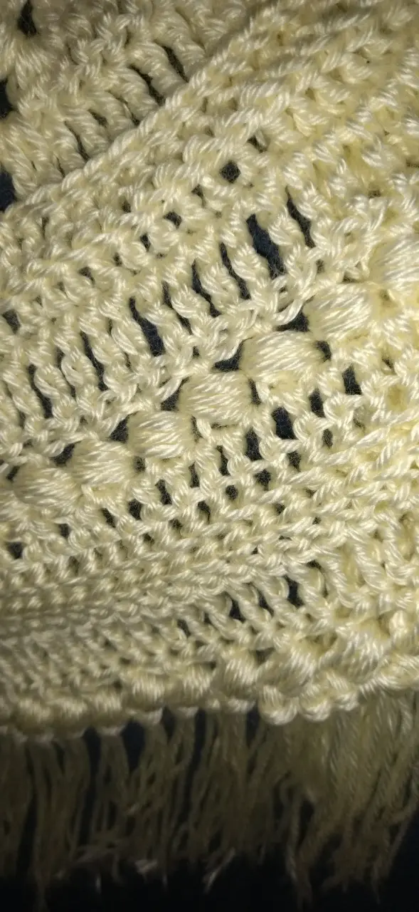 Cuello pechera tejido a crochet beige - 3