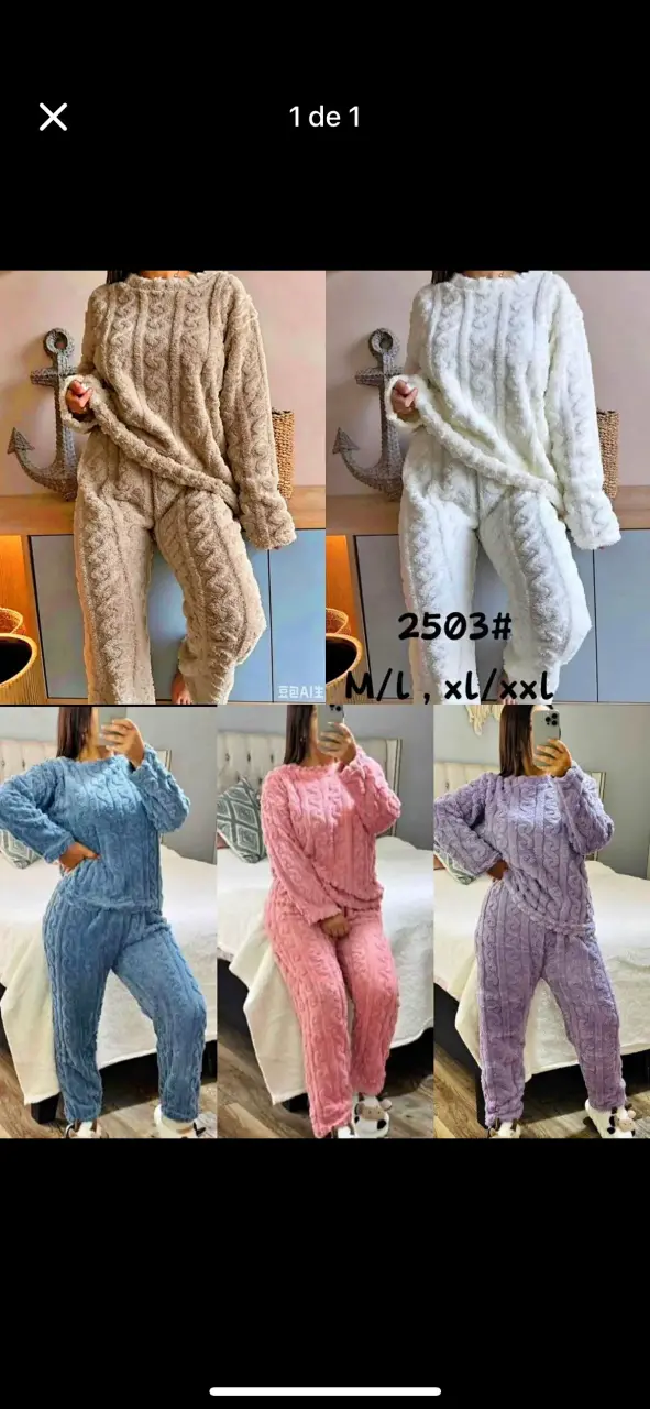 Pijama de polar super lindos - 2