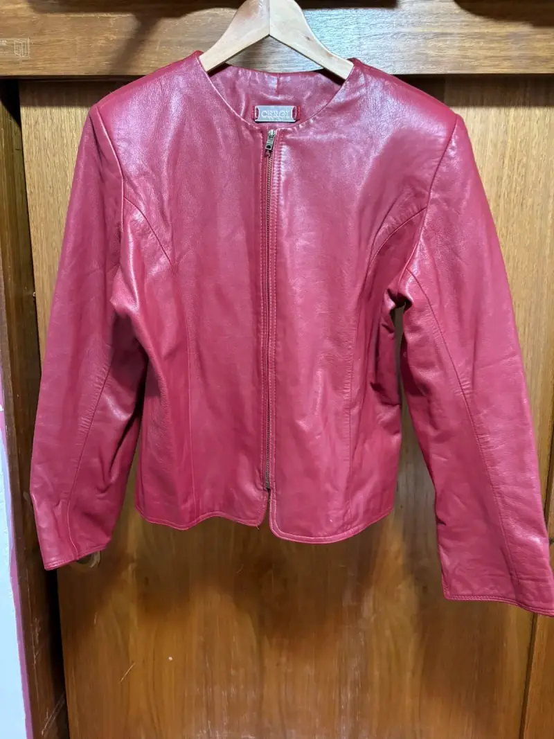 Chaqueta de cuero roja - 5