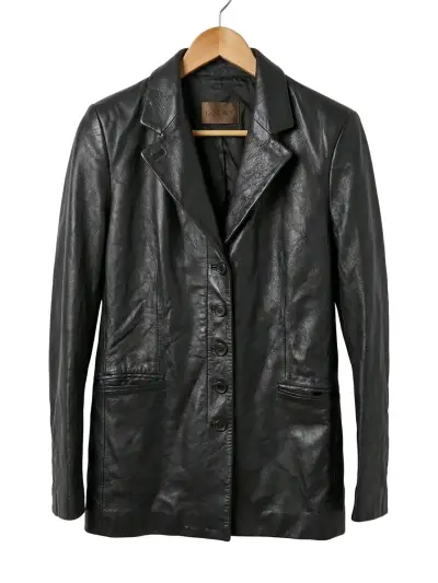 Chaqueta de cuero negra mujrr S - miniatura 1